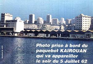 Oran - Port - Le Depart sur le Kairouan - 1962